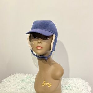 Blue Fleece Earflap Cap